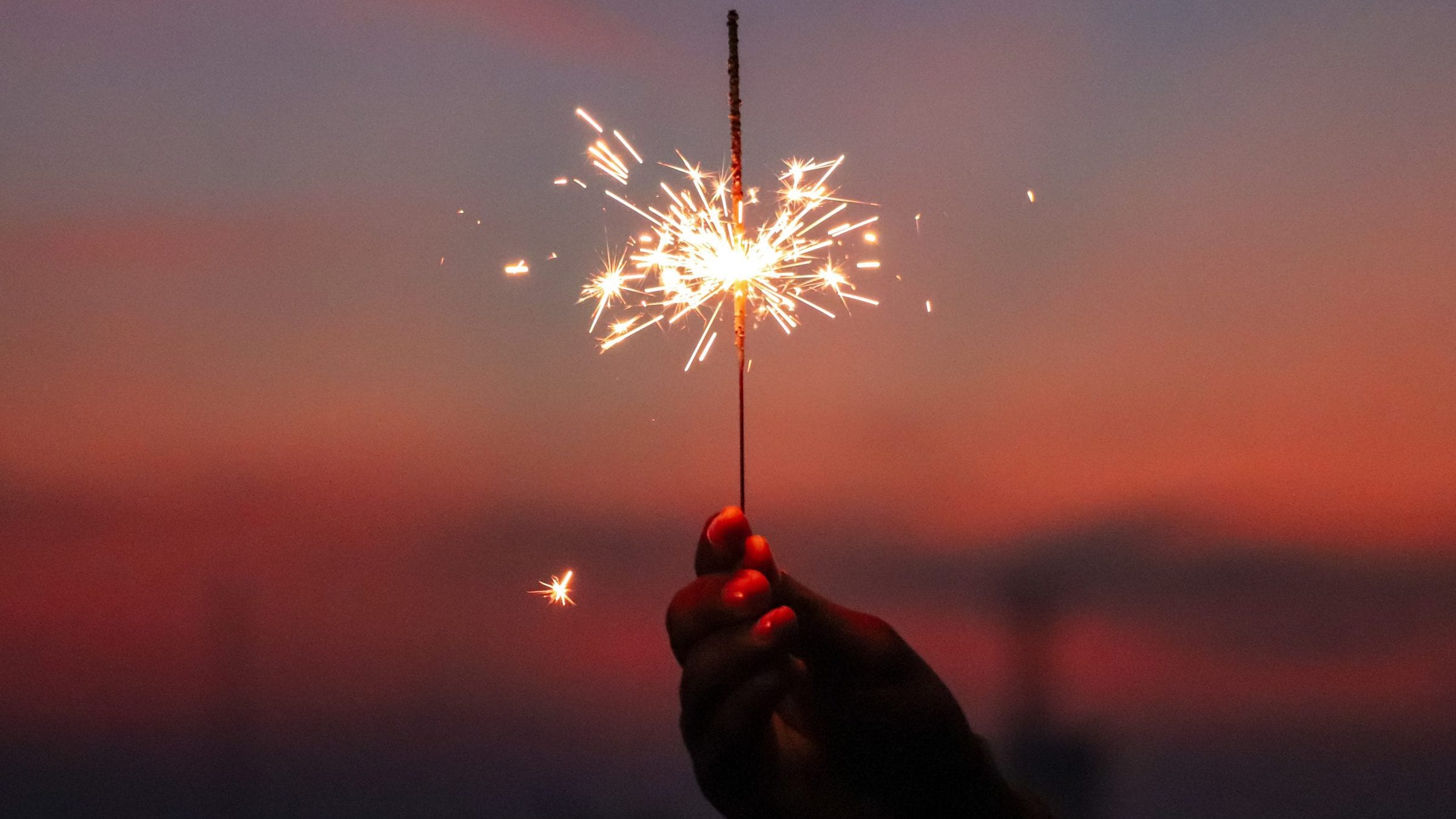 Brennende Wunderkerze