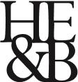 Black HE&B logo